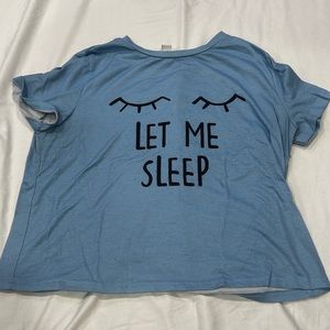 Light Blue Graphic Sleep Shirt